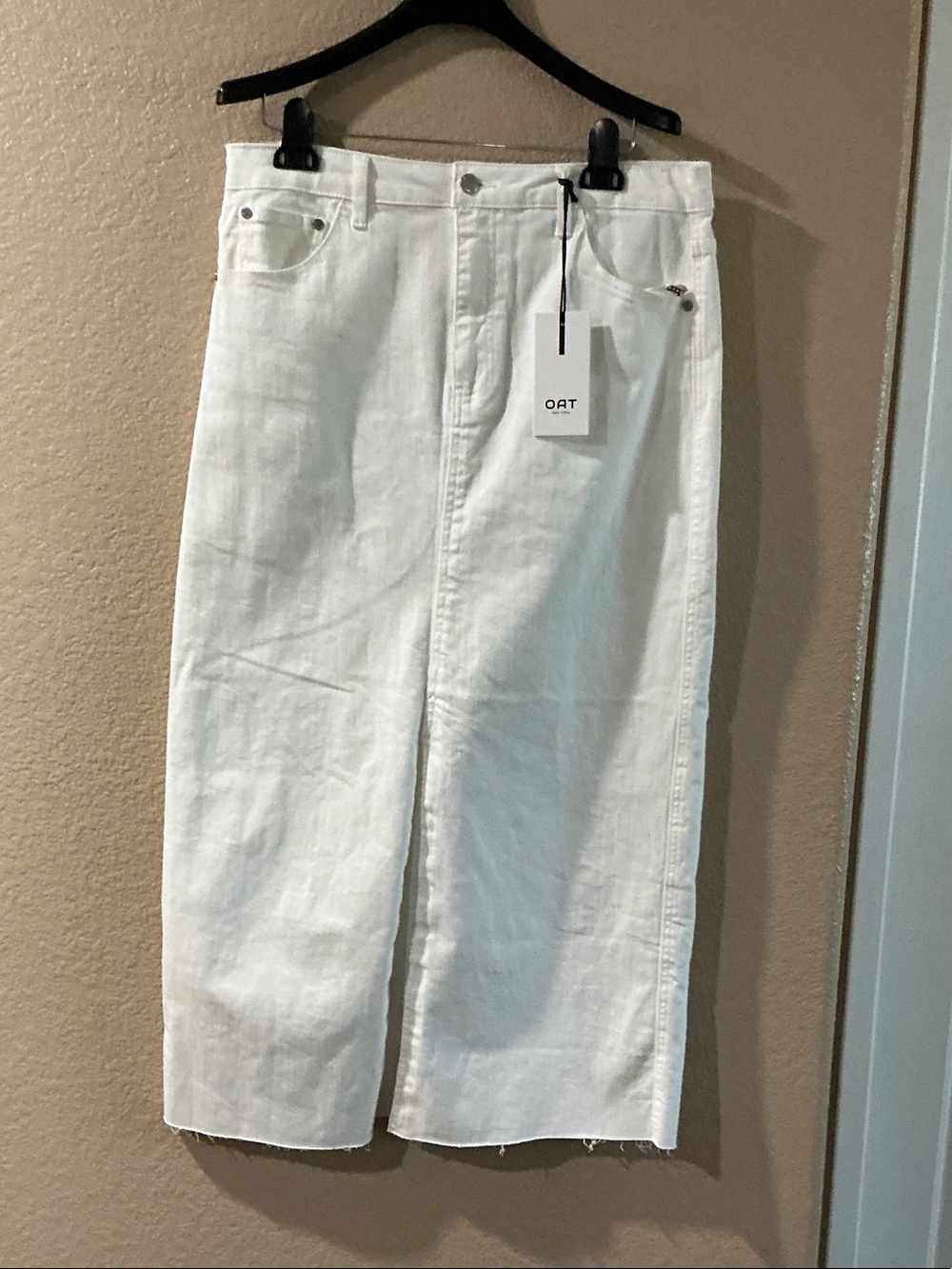 Oat New York White Maxi Skirt